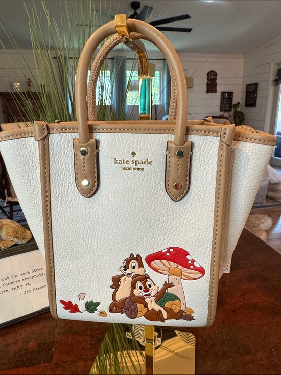 kate spade Handbags - 🩵kate spade White and Tan Chip & Dale Mushroom Mini Satchel
